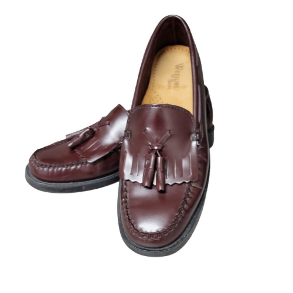 G.H. Bass & Co. Burgundy Tassel Kiltie Loafers